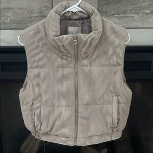 Stoosh Taupe Corduroy Vest